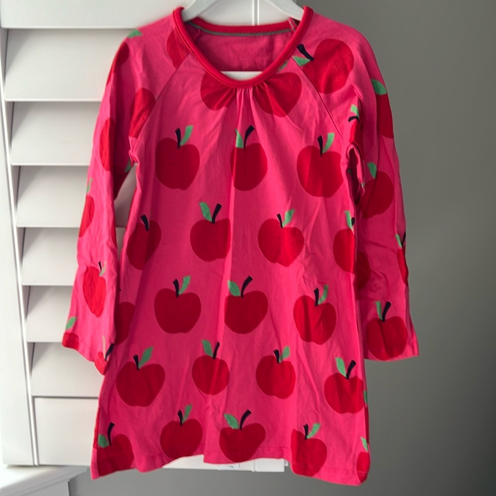 Back to school dress in apple print